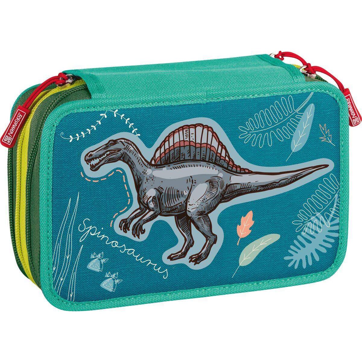 BRUNNEN Schüler-Triple-Etui gefüllt Dinosaurier