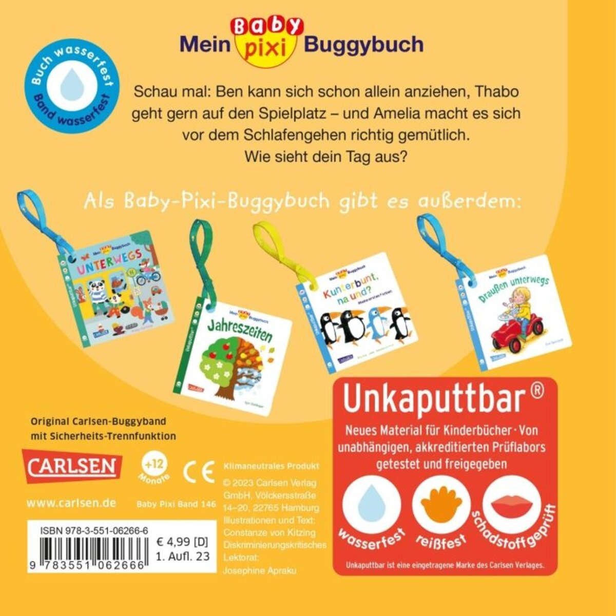 Carlsen Verlag Baby Pixi (unkaputtbar) 146: Mein Baby-Pixi-Buggybuch: Unser Tag