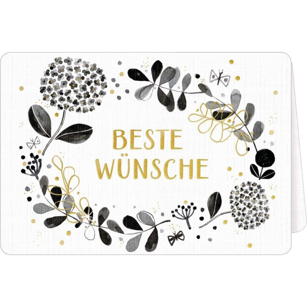 Coppenrath Verlag Grußkarte mit Kuvert All about black & white, 1 Stück, 6-fach sortiert