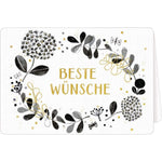 Coppenrath Verlag Grußkarte mit Kuvert All about black & white, 1 Stück, 6-fach sortiert