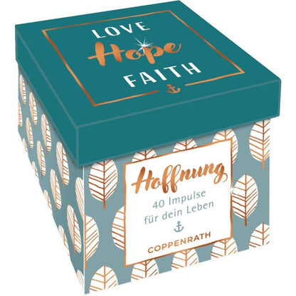 Coppenrath Verlag Sprüchebox: Love, Hope, Faith - HOFFNUNG