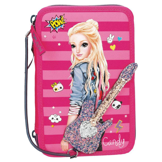 Depesche TOPModel Federtasche Popstar Gitarre, pink, 3-Fach, sortiert