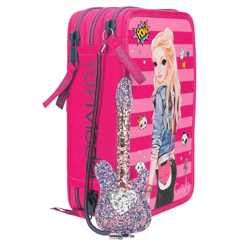 Depesche TOPModel Federtasche Popstar Gitarre, pink, 3-Fach, sortiert