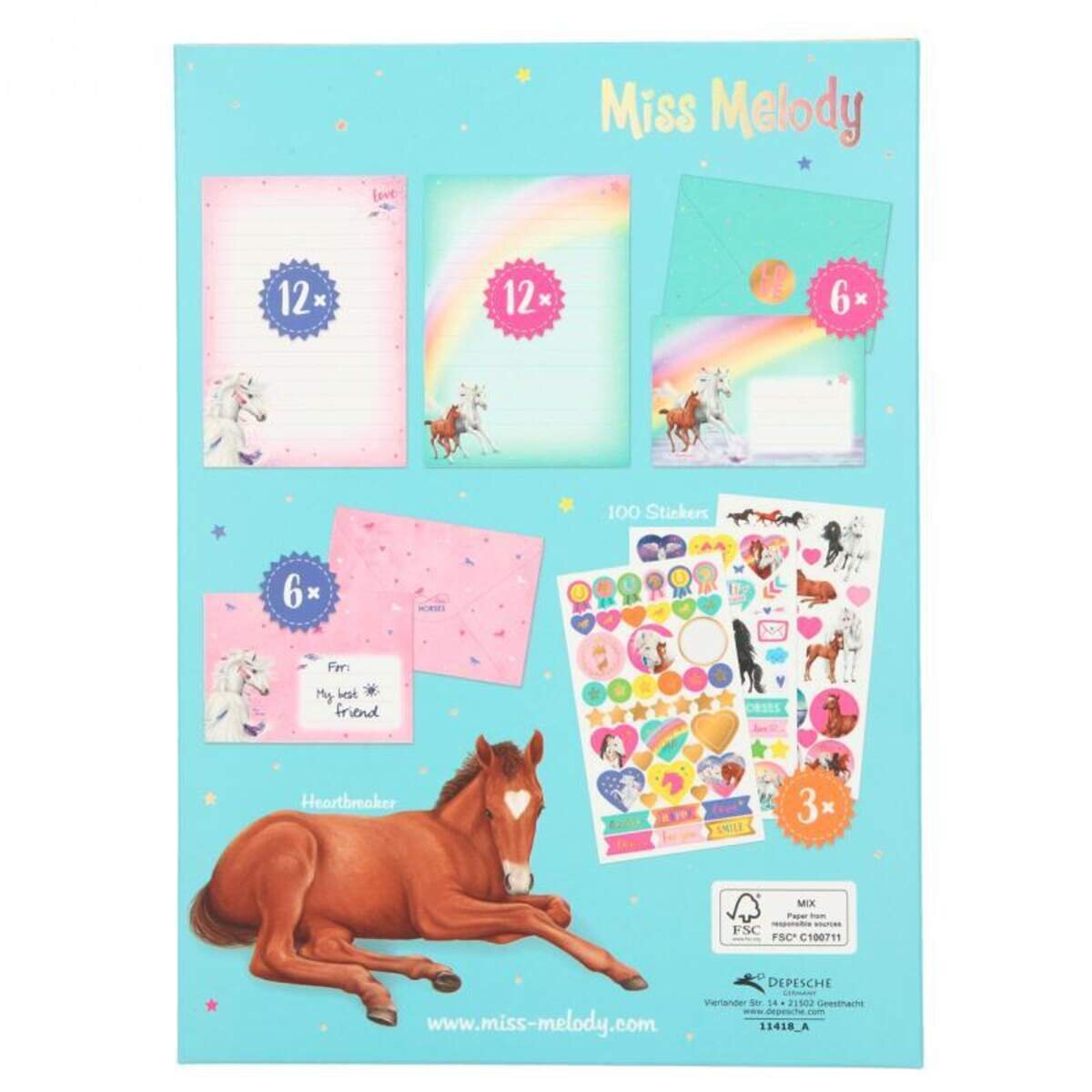 Depesche Miss Melody Briefpapier-Set