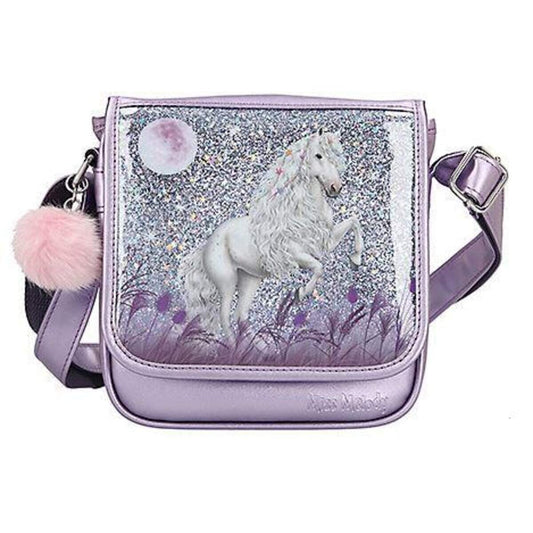 Depesche Miss Melody kleine Umhängetasche Glitzer, Lila