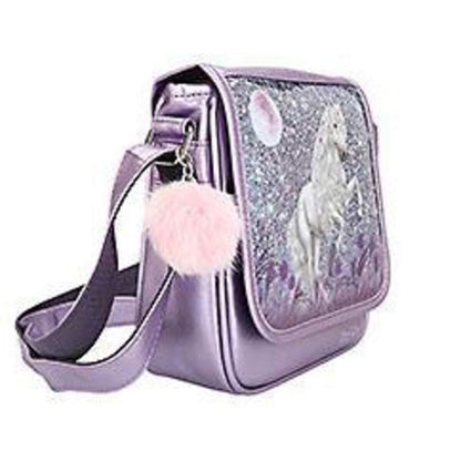 Depesche Miss Melody kleine Umhängetasche Glitzer, Lila