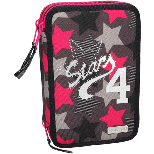 Depesche TOPModel 3-Fach Federtasche Sterne schwarz