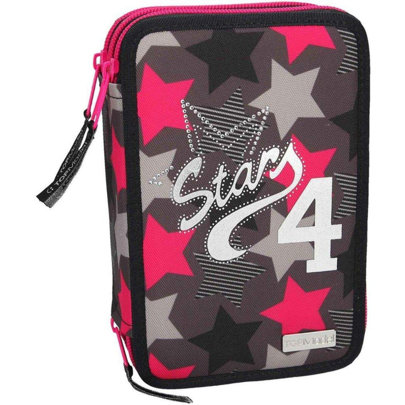 Depesche TOPModel 3-Fach Federtasche Sterne schwarz