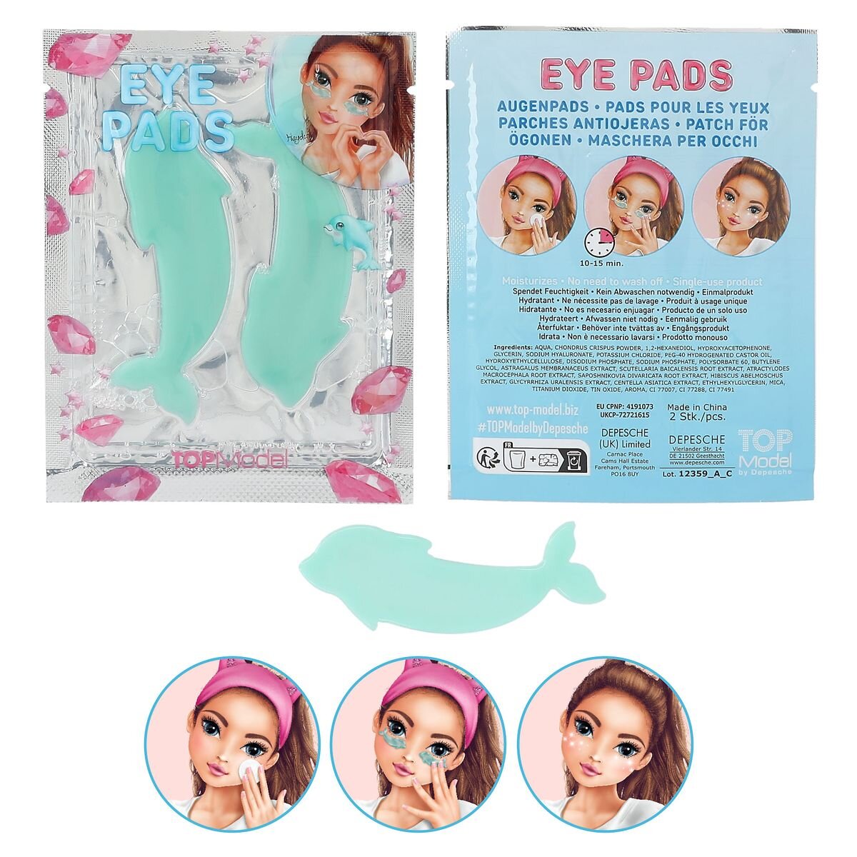 Depesche TOPModel Augenpads BEAUTY and ME, 1 Packung, 3-Fach sortiert