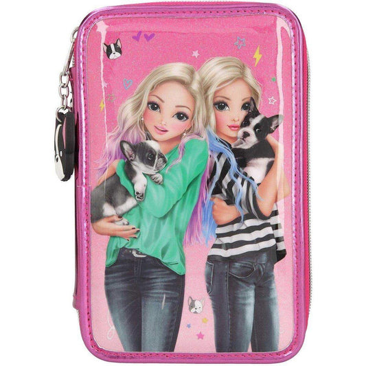 Depesche TOPModel Friends 3-Fach Federtasche Jill & June gefüllt