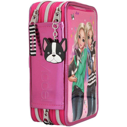 Depesche TOPModel Friends 3-Fach Federtasche Jill & June gefüllt