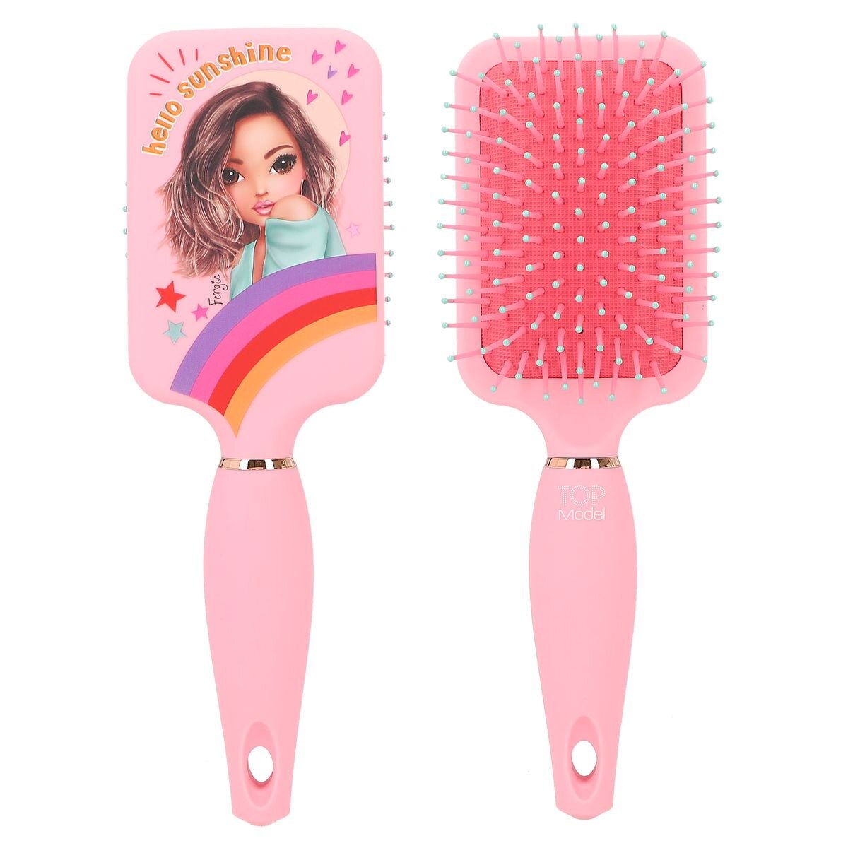 Depesche TOPModel Haarbürste Paddle Brush Small, 1 Stück, 3-Fach sortiert