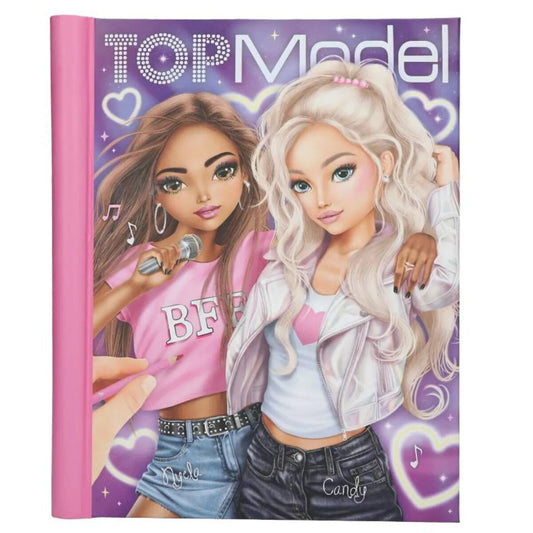 Depesche TOPModel Malbuch mit LED und Sound MY BFF mit 2 Bogen coole Sticker