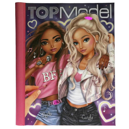 Depesche TOPModel Malbuch mit LED und Sound MY BFF mit 2 Bogen coole Sticker