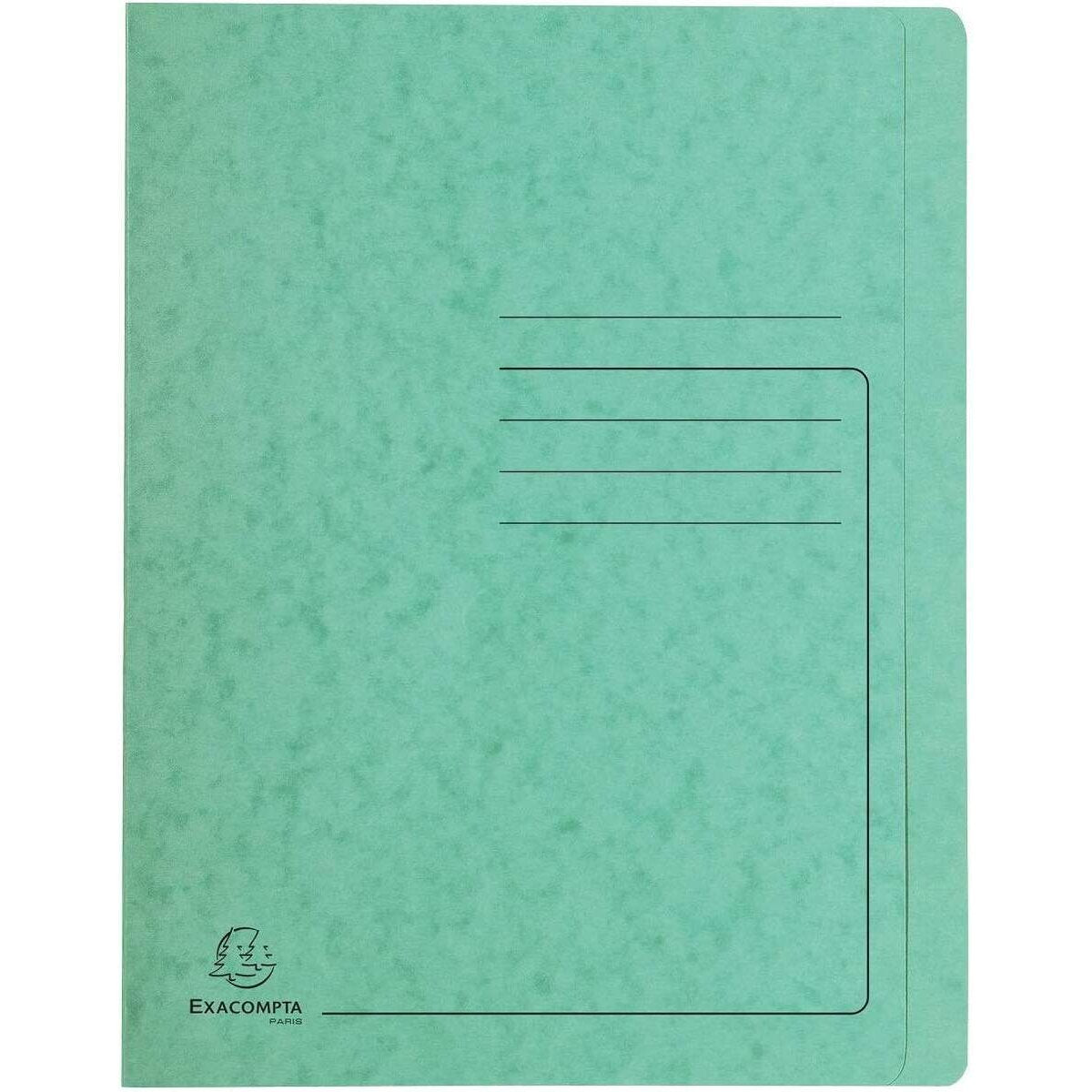 Exacompta Schnellhefter Colorspan bedruckt, 24 x 32 cm, für DIN A4, bis zu 350 Blatt, grün