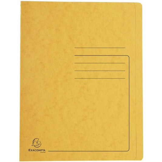 Exacompta Schnellhefter Colorspan bedruckt, 24 x 32 cm, für DIN A4, bis zu 350 Blatt, gelb