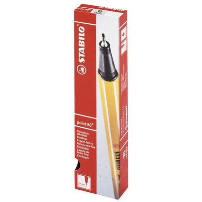 Fineliner - STABILO point 88 - 10er Pack - schwarz