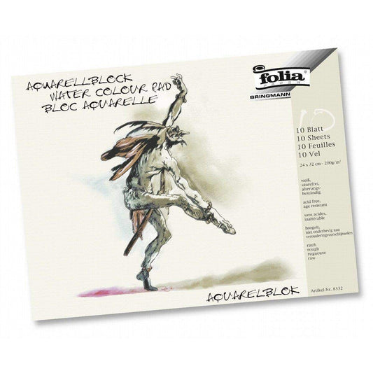 Folia Aquarellblock, 200g / m², 30 x 40 cm, 10 Blatt