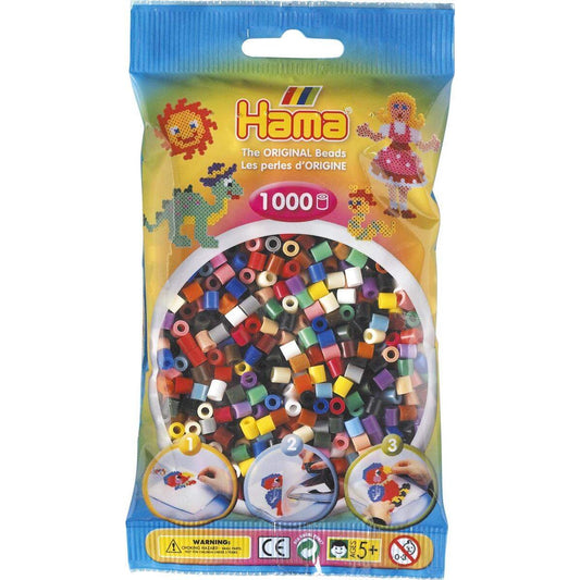 Hama Bügelperlen Midi Volltonmix, 1000 Stück