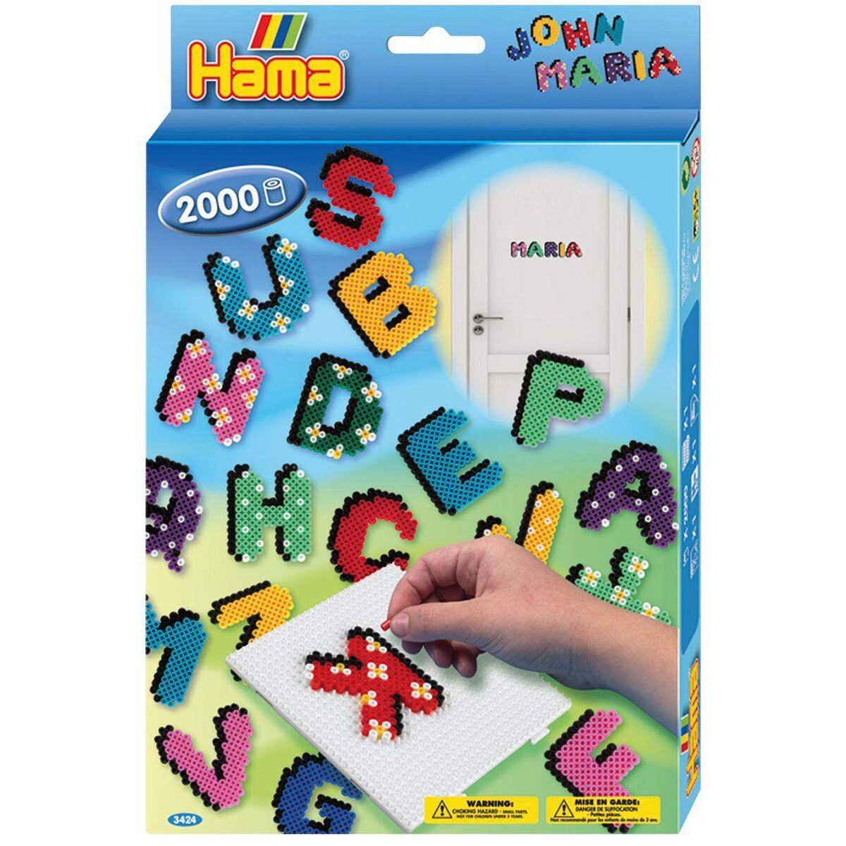Hama Midi Bügelperlen Set Buchstaben, 2000 Stück