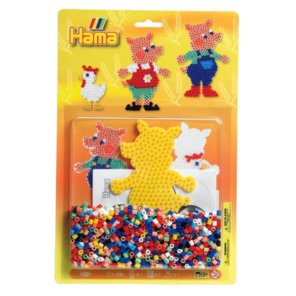 Hama Midi Bügelperlen Set Schweinchen, 1100 Stück