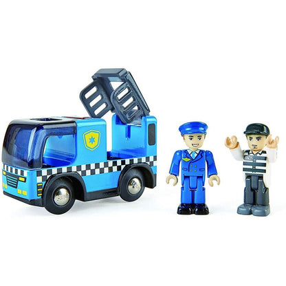 Hape Polizeiauto mit Sirene Polizist und Räuber