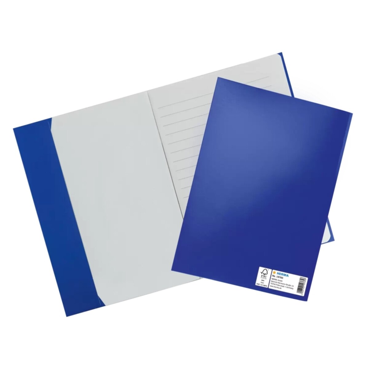 HERMA 1 Heftschoner Karton A5 dunkelblau mit Beschriftungsfeld