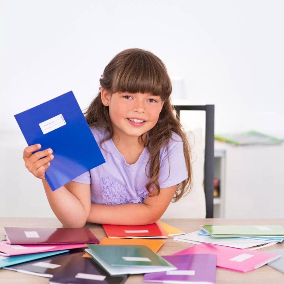 HERMA 1 Heftschoner Karton A5 dunkelblau mit Beschriftungsfeld