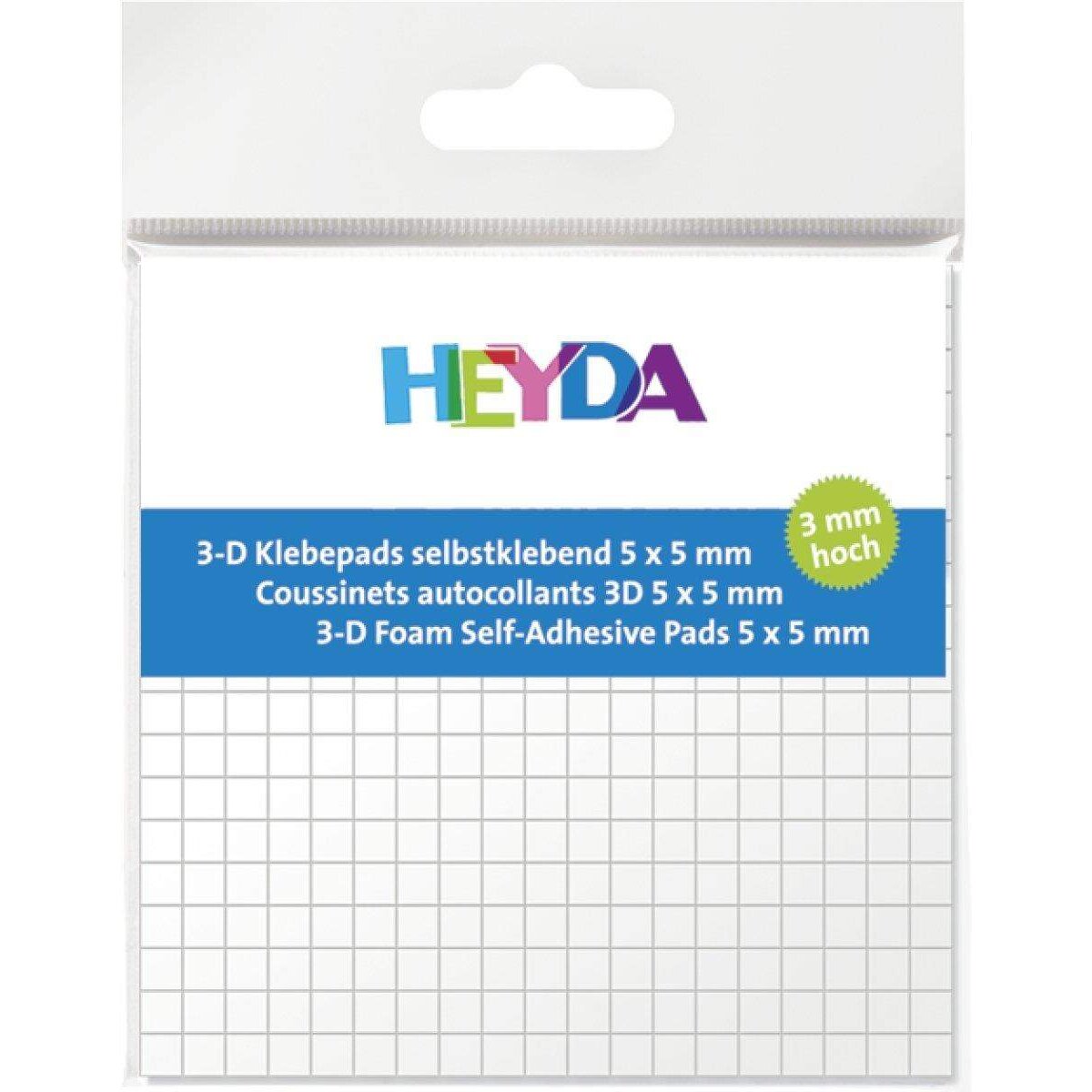 Heyda 361 Klebepads 3 mm beidseitig selbstkelbend