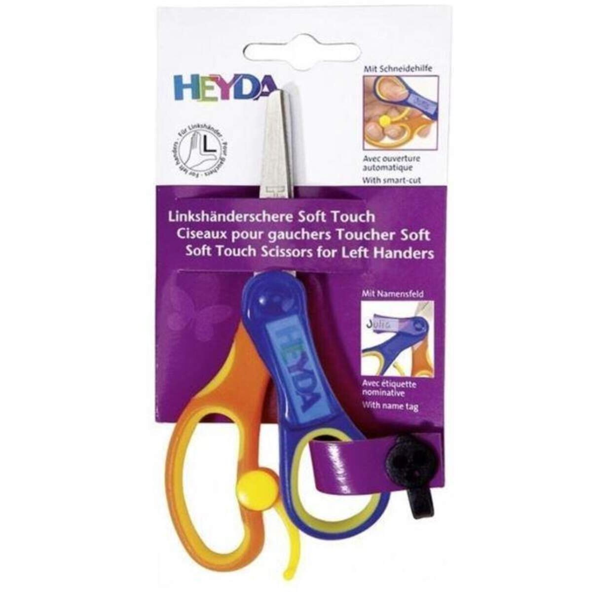 Heyda Schere Soft Touch rund linkshänder