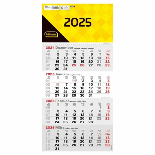 Idena 4-Monatswandkalender 2025 – FSC® Mix