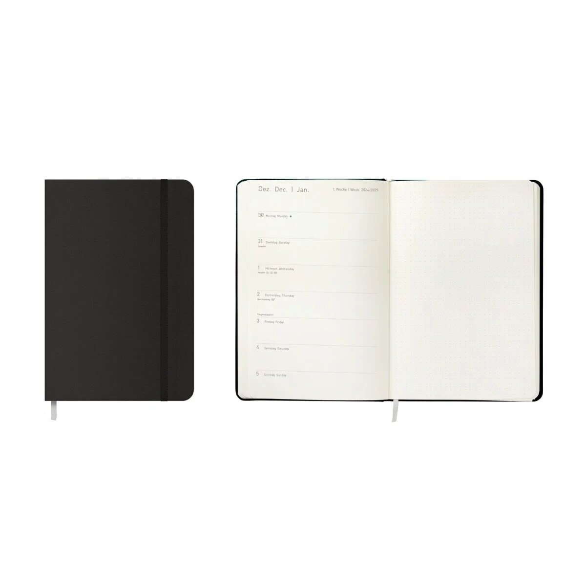 Idena Agenda 2025 Big – 13 x 21 cm, FSC® Mix, schwarz