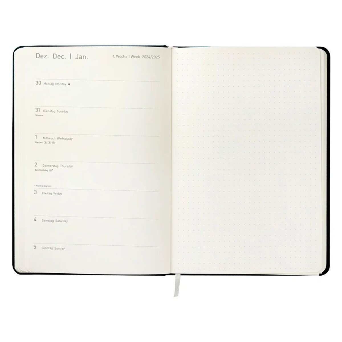 Idena Agenda 2025 Mini – 9 x 14 cm, FSC® Mix, schwarz