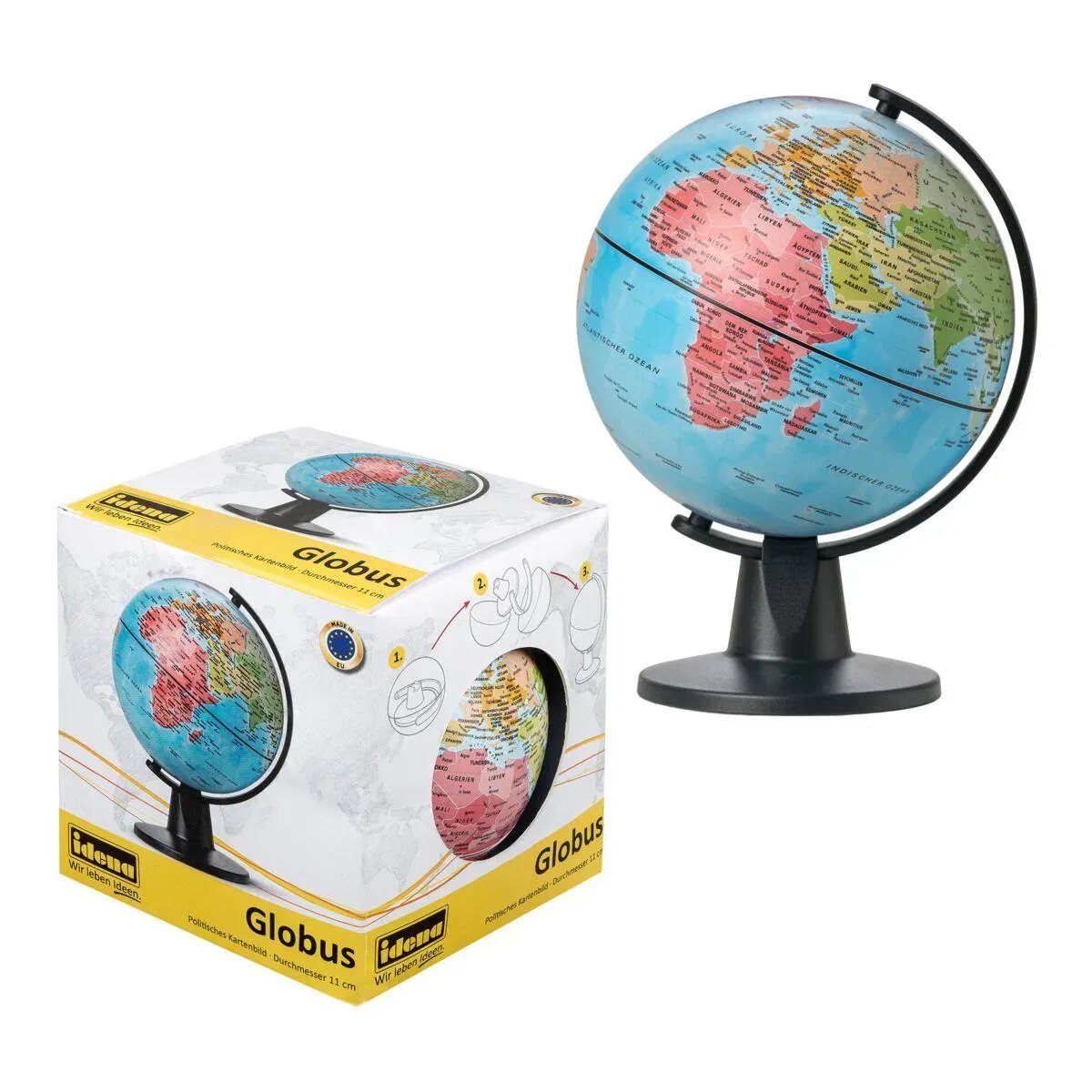 Idena Globus, Ø 11 cm, mit politischem Kartenbild