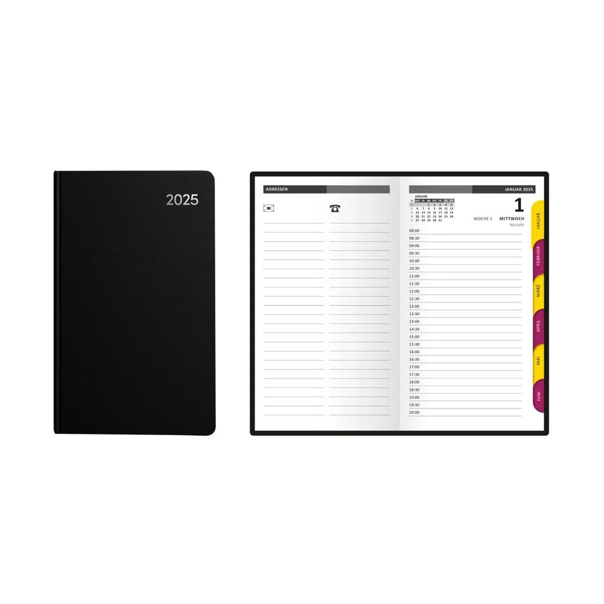 Idena Handwerkerkalender 2025 – 10 x 16,5 cm, 1 Tag 1 Seite, FSC® Mix