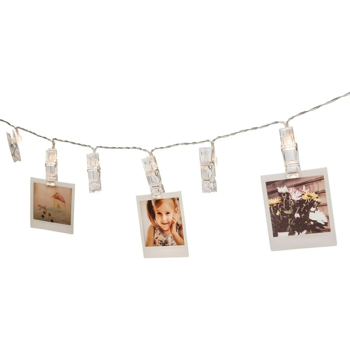 Idena LED Lichterkette Wäscheklammern mit 6h-Timer