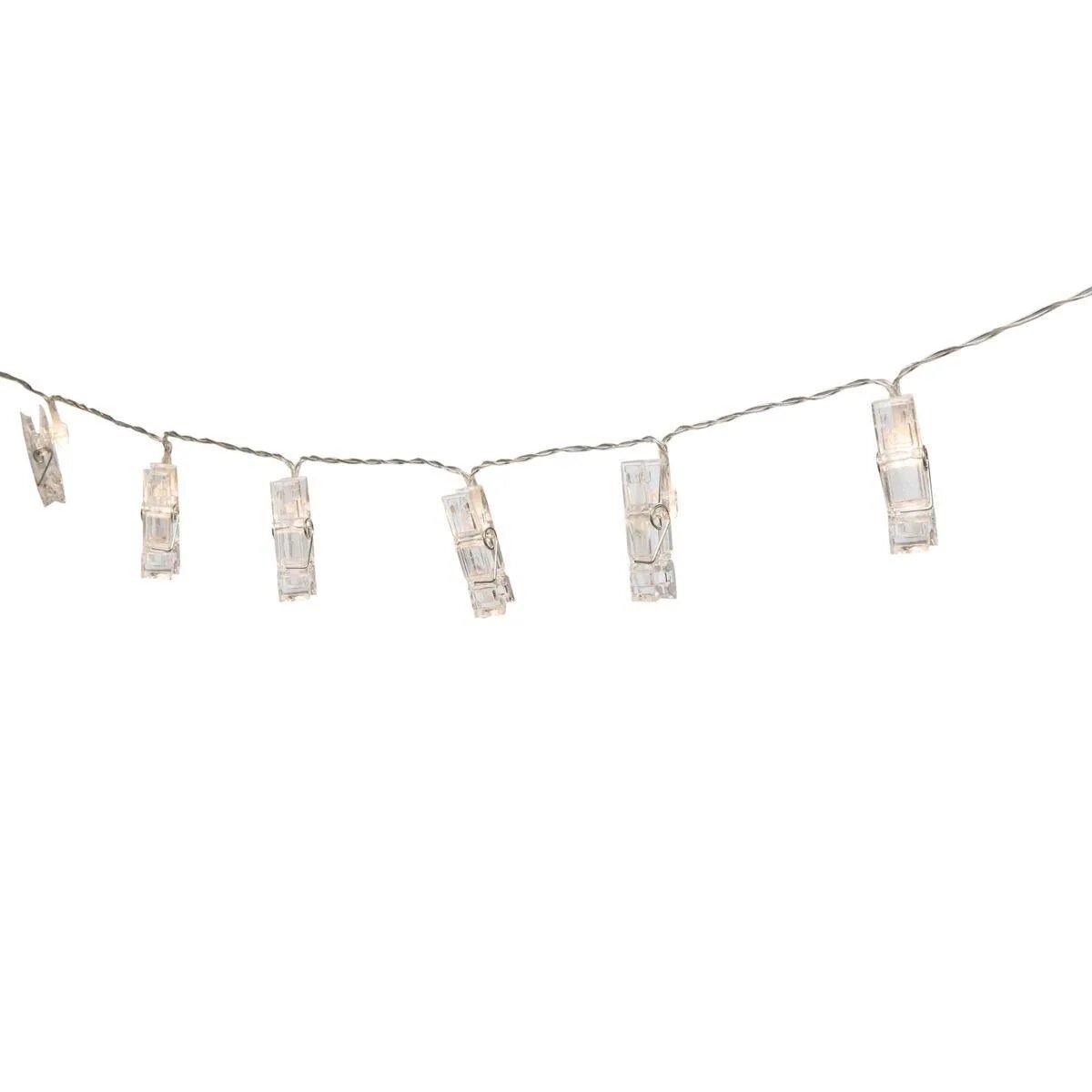 Idena LED Lichterkette Wäscheklammern mit 6h-Timer