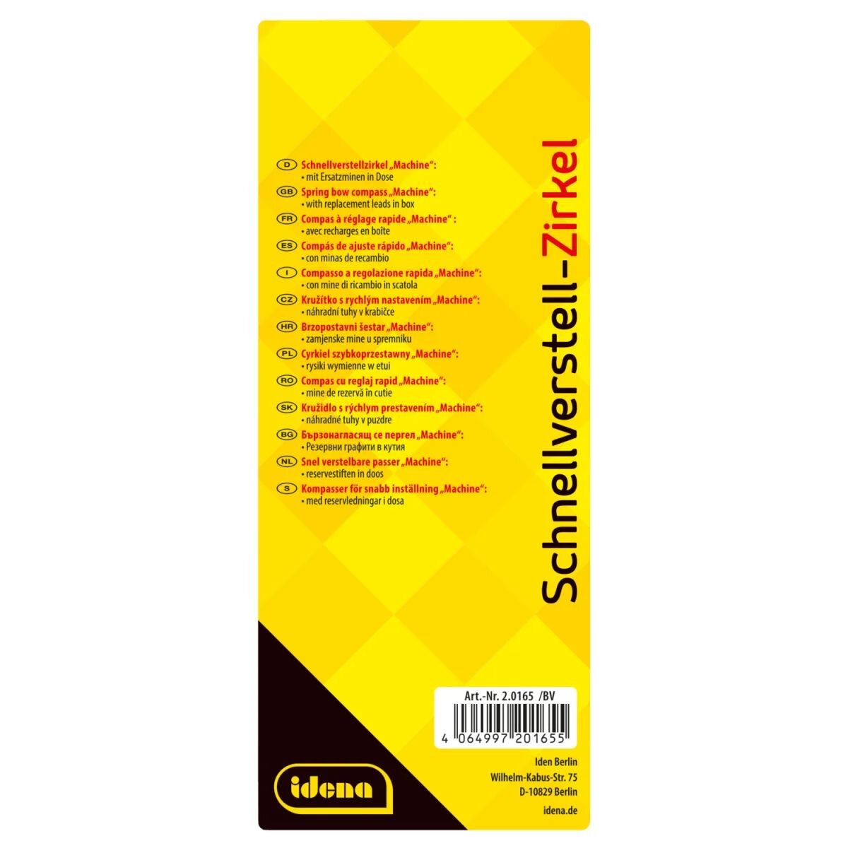 Idena Schnellverstell-Zirkel - "Machine" mit Ersatzminen