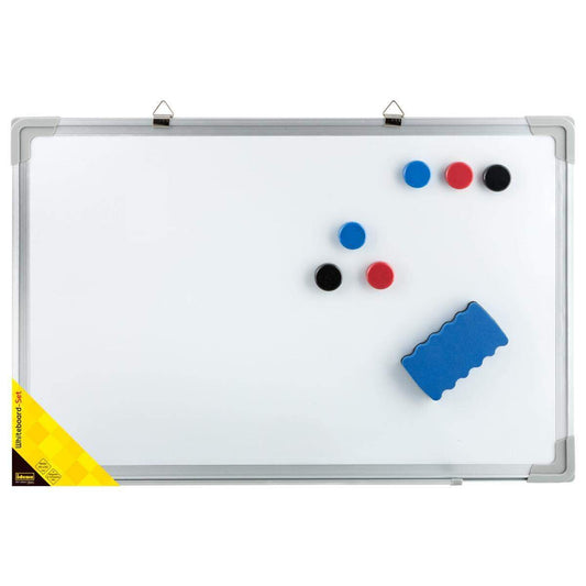 Idena Whiteboard Set, 40 x 60 cm, mit 6 Magneten & Schwamm