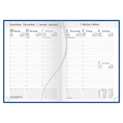 Idena Wochenkalender 2025 - DIN A5, FSC® Mix, blau