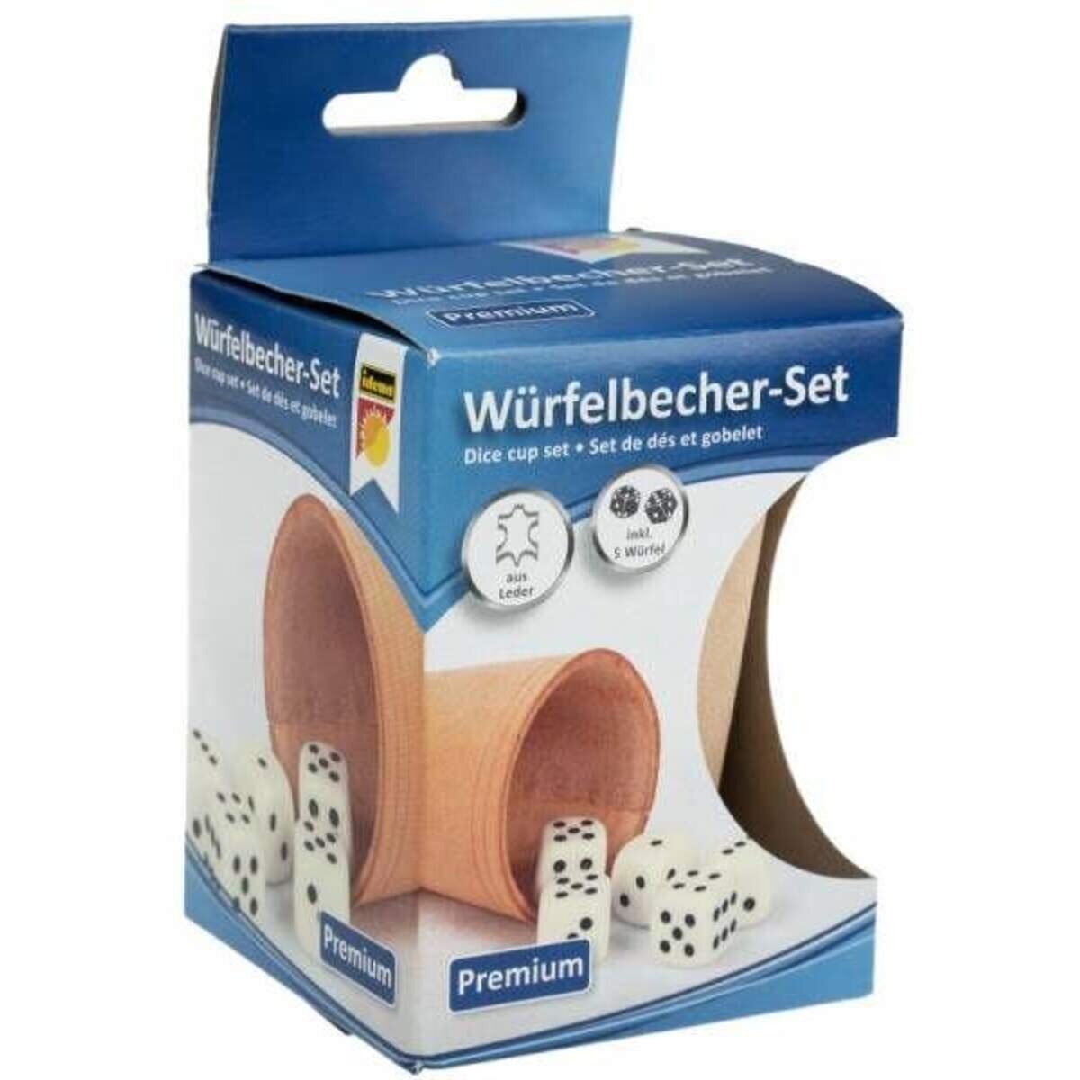 Idena Würfelbecher Set aus Leder