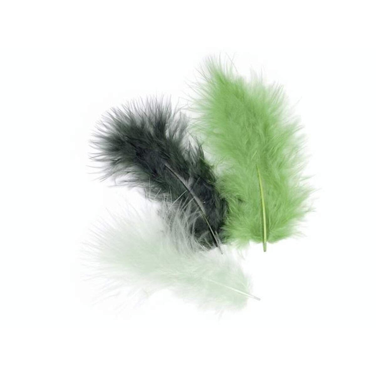 Knorr Prandell Marabufedern Mix dunkelgrün, 10cm, 15 Stück