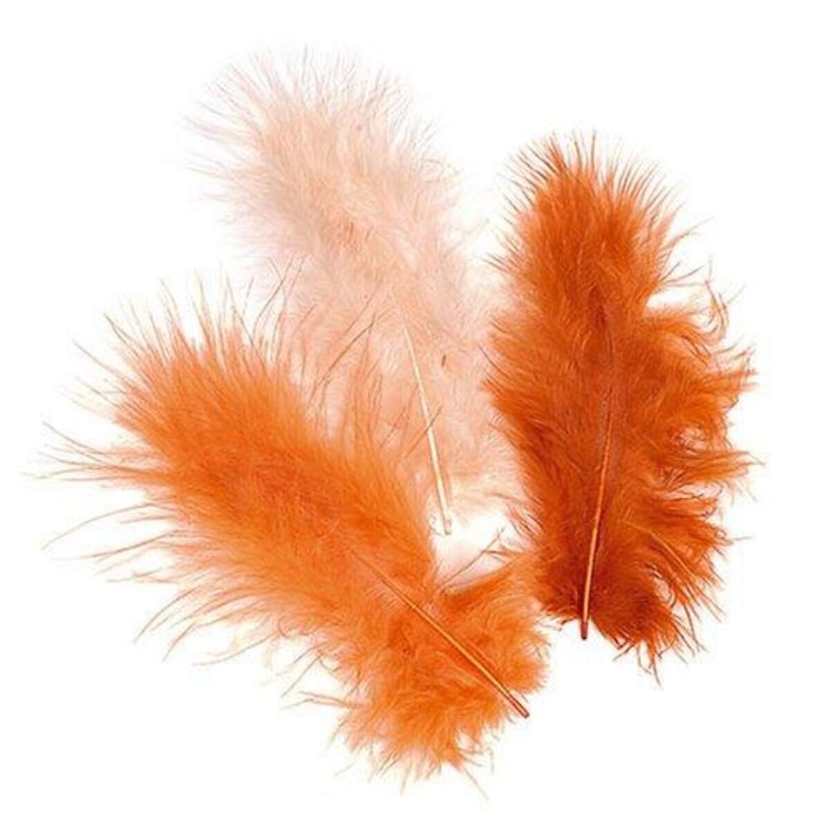 Knorr Prandell Marabufedern, mix rehbraun, ca. 10cm, 15 Stück
