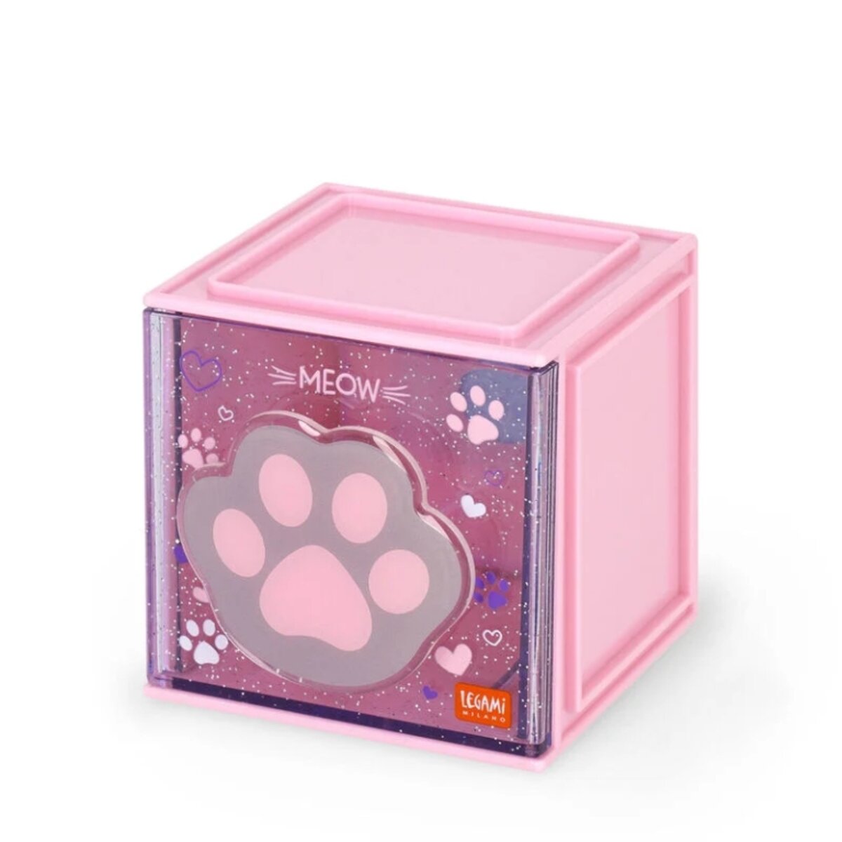 Legami Erweiterbare Schreibtischbox - Cutie Cube Katze