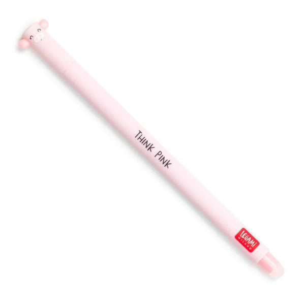 Legami Löschbarer Gelstift - Erasable Pen, pinkes Schweinchen