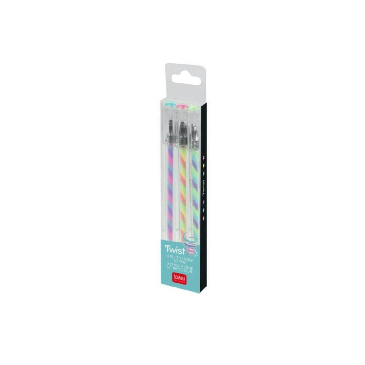 Legami Set mit 3 mehrfarbigen Gelstiften Twist