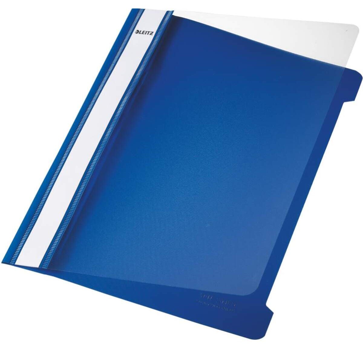 Leitz Schnellhefter Standard, A5, langes Beschriftungsfeld, PVC, blau