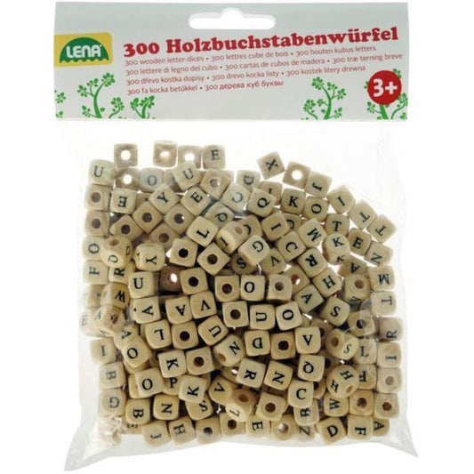 LENA® Holzbuchstabenwürfel, 300 Stück