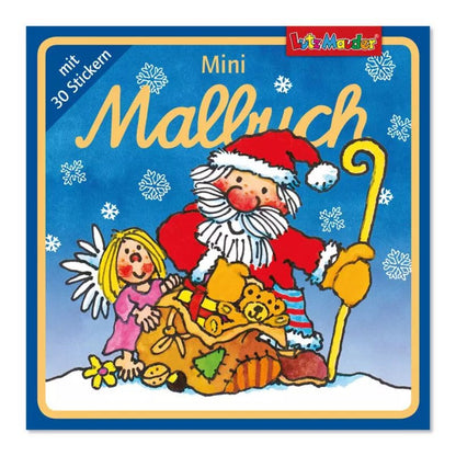Lutz Mauder Mini-Malbücher mit Stickern, Weihnachten, 1 Stück, 2-fach sortiert