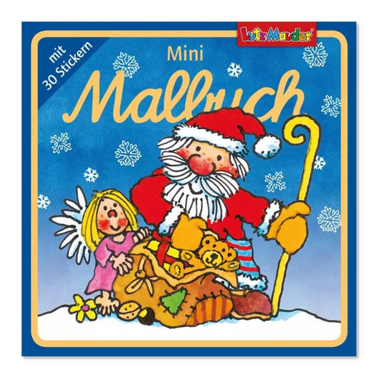 Lutz Mauder Mini-Malbücher mit Stickern, Weihnachten, 1 Stück, 2-fach sortiert